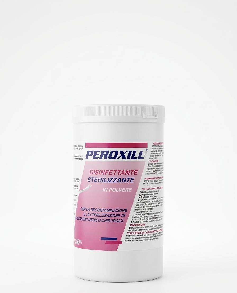 Acido peracetico: sterilizzante disinfettante Peroxill 2000, 1000 gr in polvere
