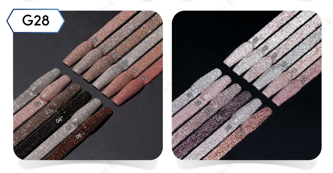 Reflective diamond disco gel G28